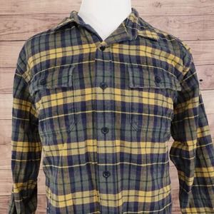 LL BEAN TRADITIONAL FIT LONG SLEEVE PLAID FLANNEL BUTTON DOWN SHIRT MENS XL REG